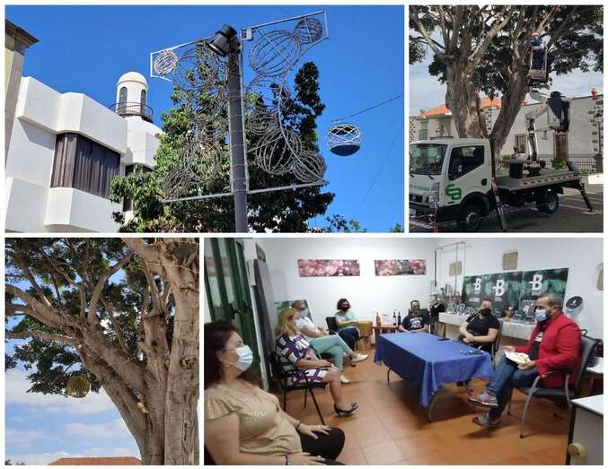 Imagen del encuentro entre los empresarios y el concejal (Foto TA)